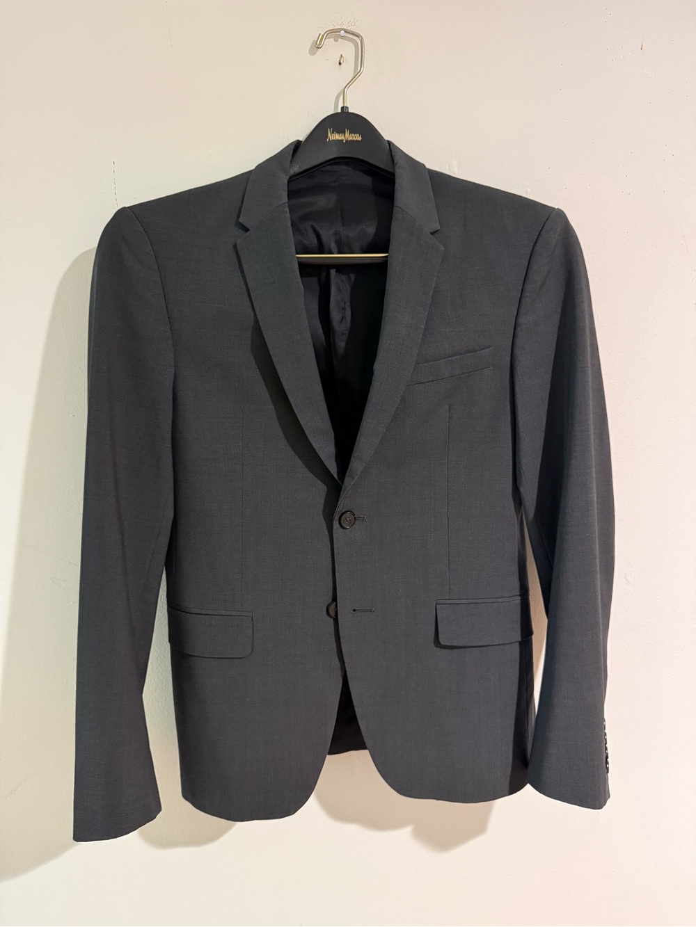 Zara Men's Dark Gray Two-Button Suit Jacket